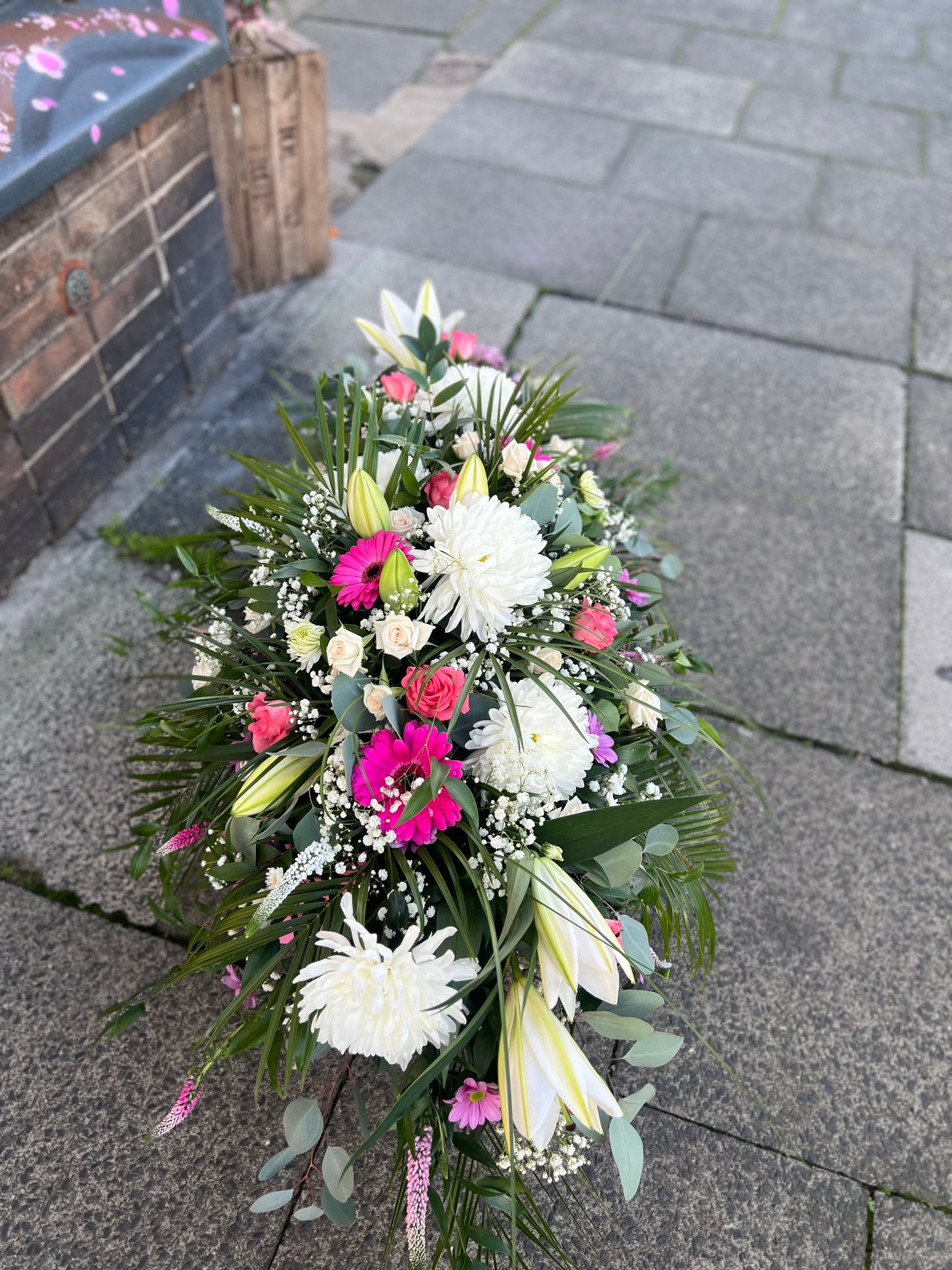 Deluxe Coffin Spray Flowers for Funeral Casket Flowers