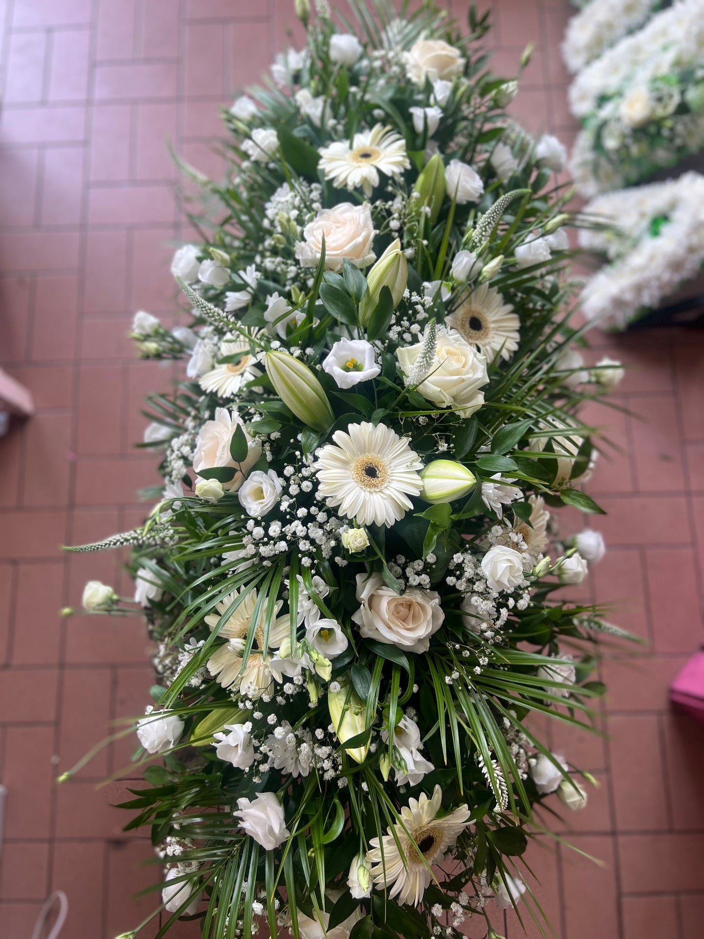 Deluxe Coffin Spray Flowers for Funeral Casket Flowers
