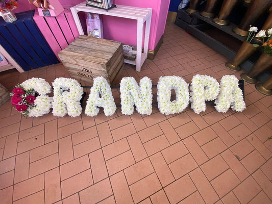 Funeral Flowers Letters GRANDA