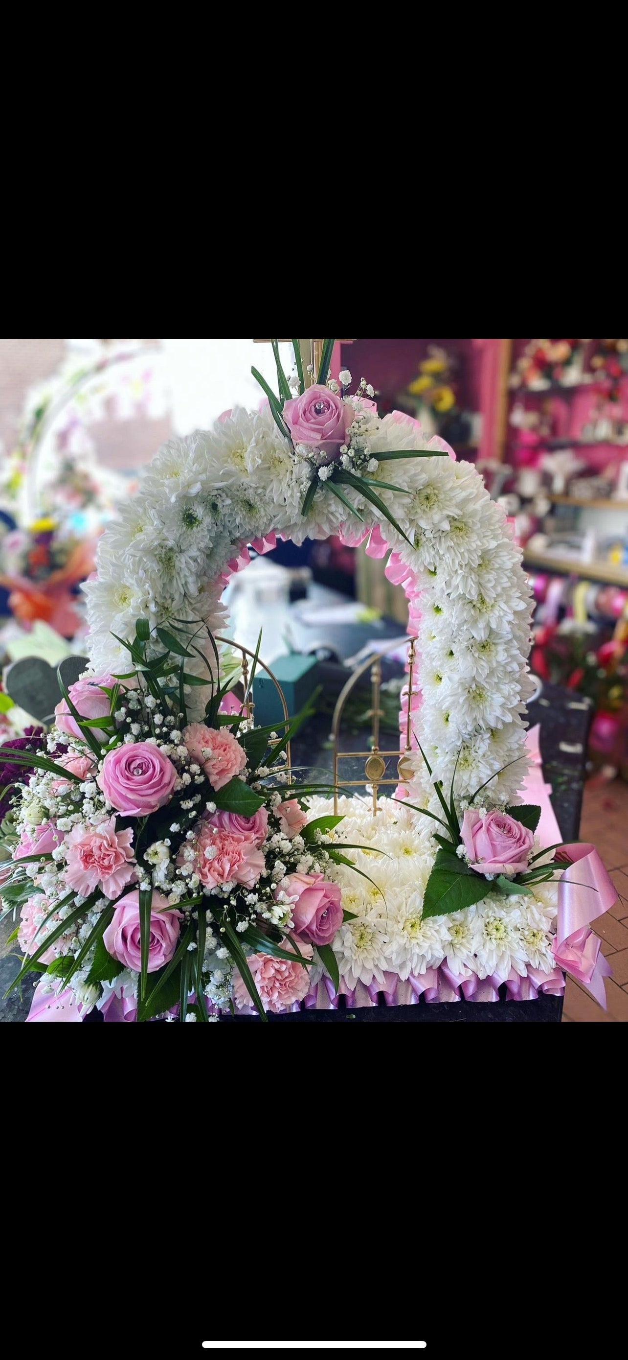Flower Arch for Funeral - Flowering Arches Multiple Colours