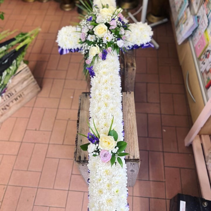 Funeral Cross Flowers