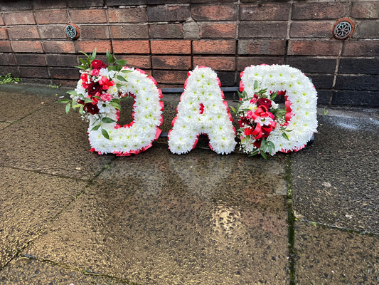 Funeral Flowers Letters - Dad Funeral Flowers