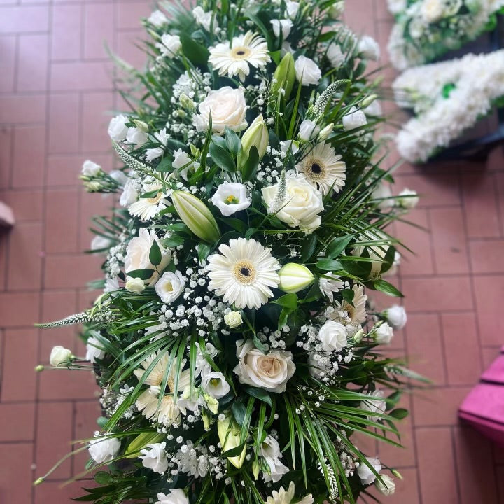 Deluxe Coffin Spray Flowers for Funeral Casket Flowers