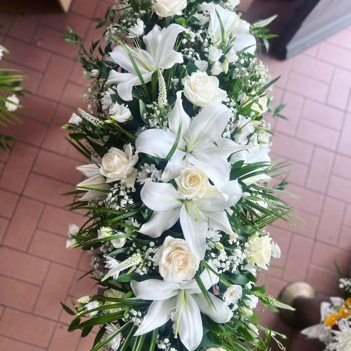 Deluxe Coffin Spray Flowers for Funeral Casket Flowers