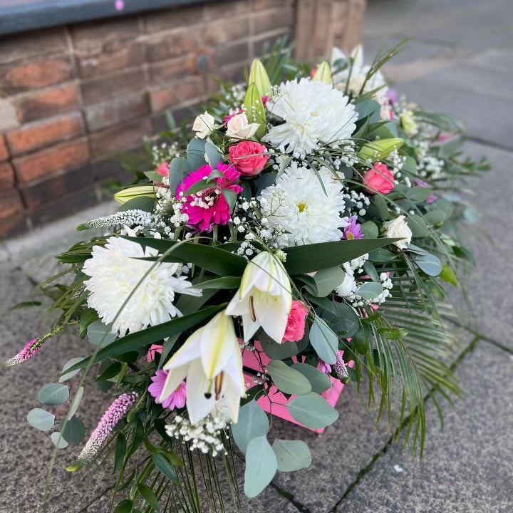 Deluxe Coffin Spray Flowers for Funeral Casket Flowers