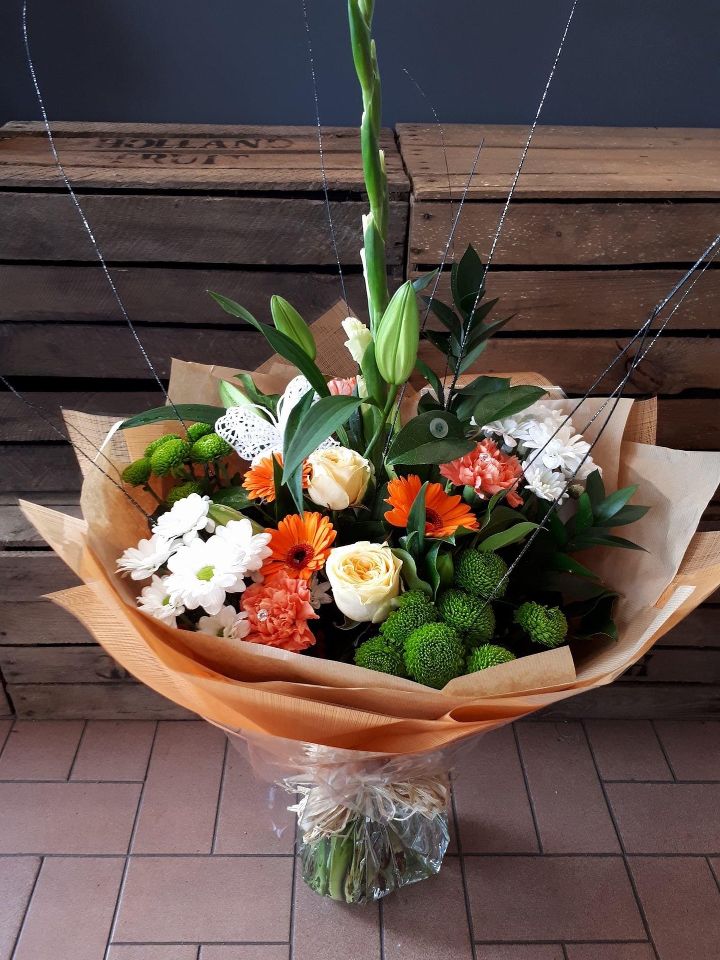 Mixed Orange Flowers Bouquet