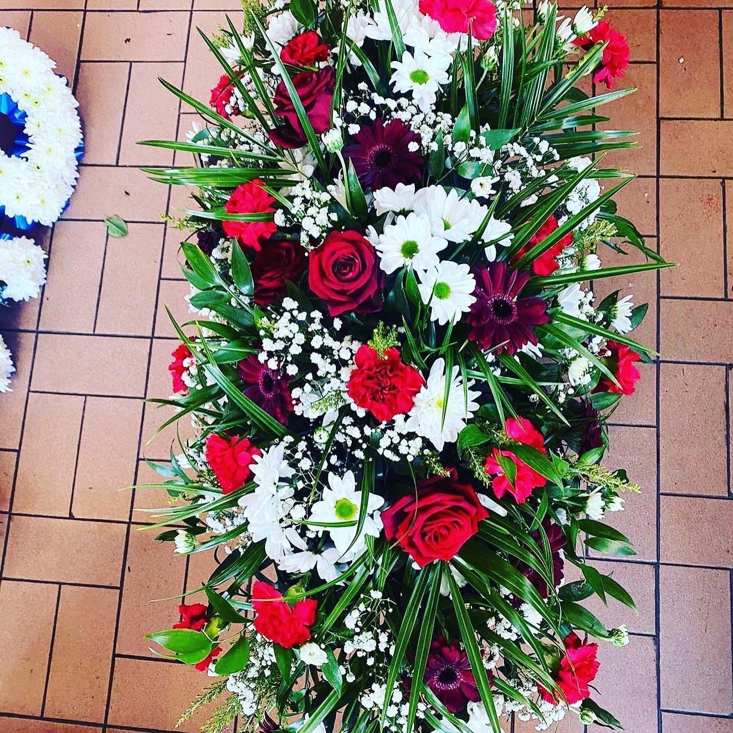 Deluxe Coffin Spray Flowers for Funeral Casket Flowers