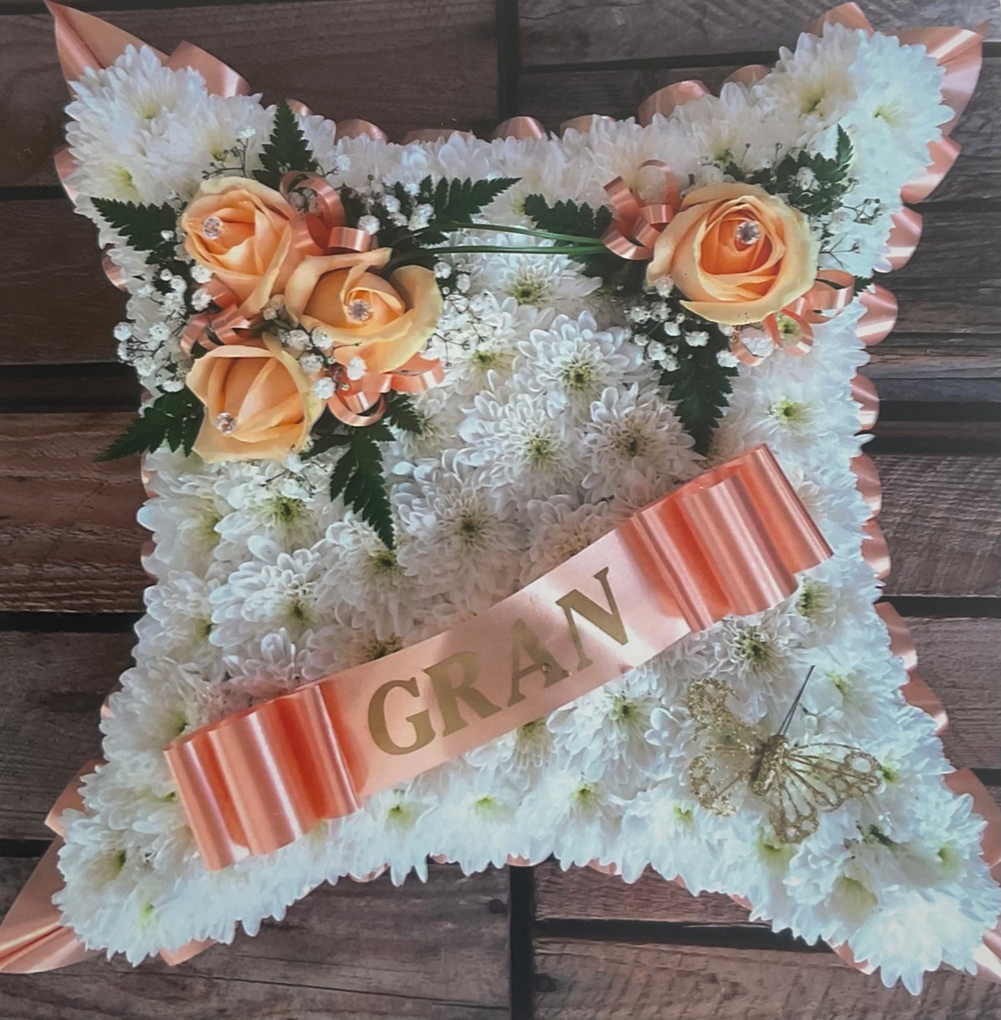 Funeral Flower Arrangements - Based Cushion Funeral Flowers