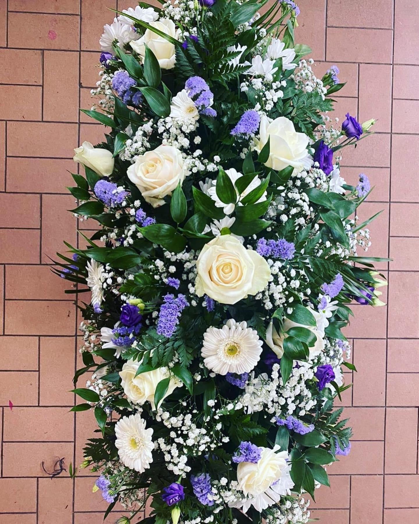 Deluxe Coffin Spray Flowers for Funeral Casket Flowers