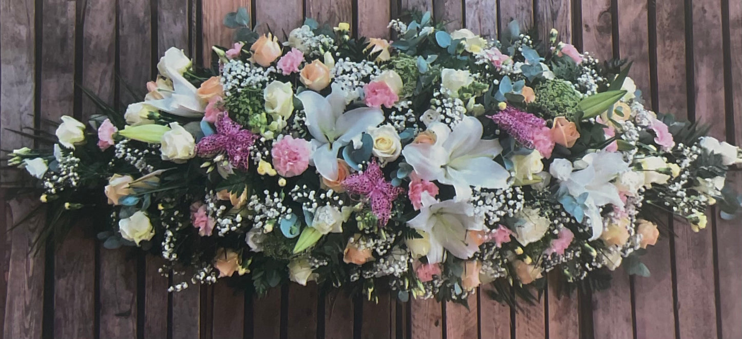 Deluxe Coffin Spray Flowers for Funeral Casket Flowers