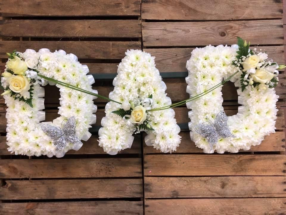 Funeral Flowers Letters - Dad Funeral Flowers
