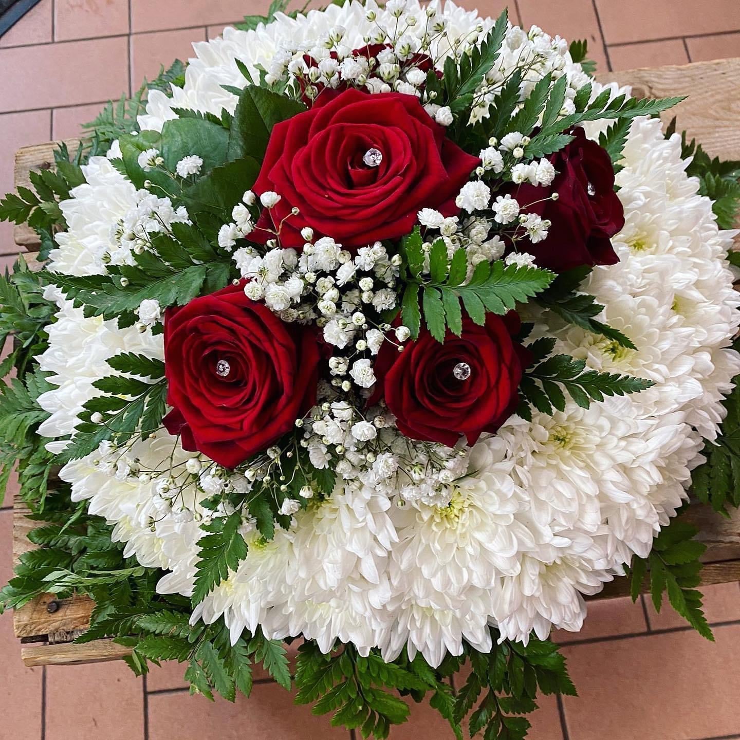 Posy Pad Flowers - White Based Posy Pad Arrangements