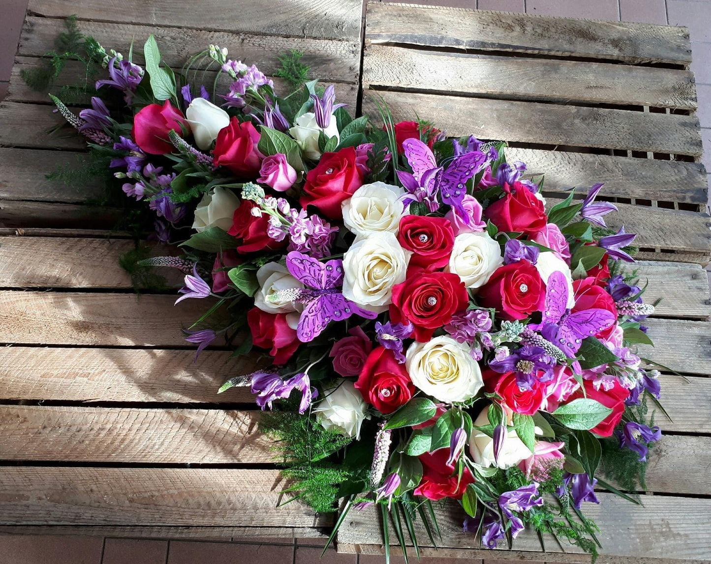 Teardrop Funeral Flower Arrangements