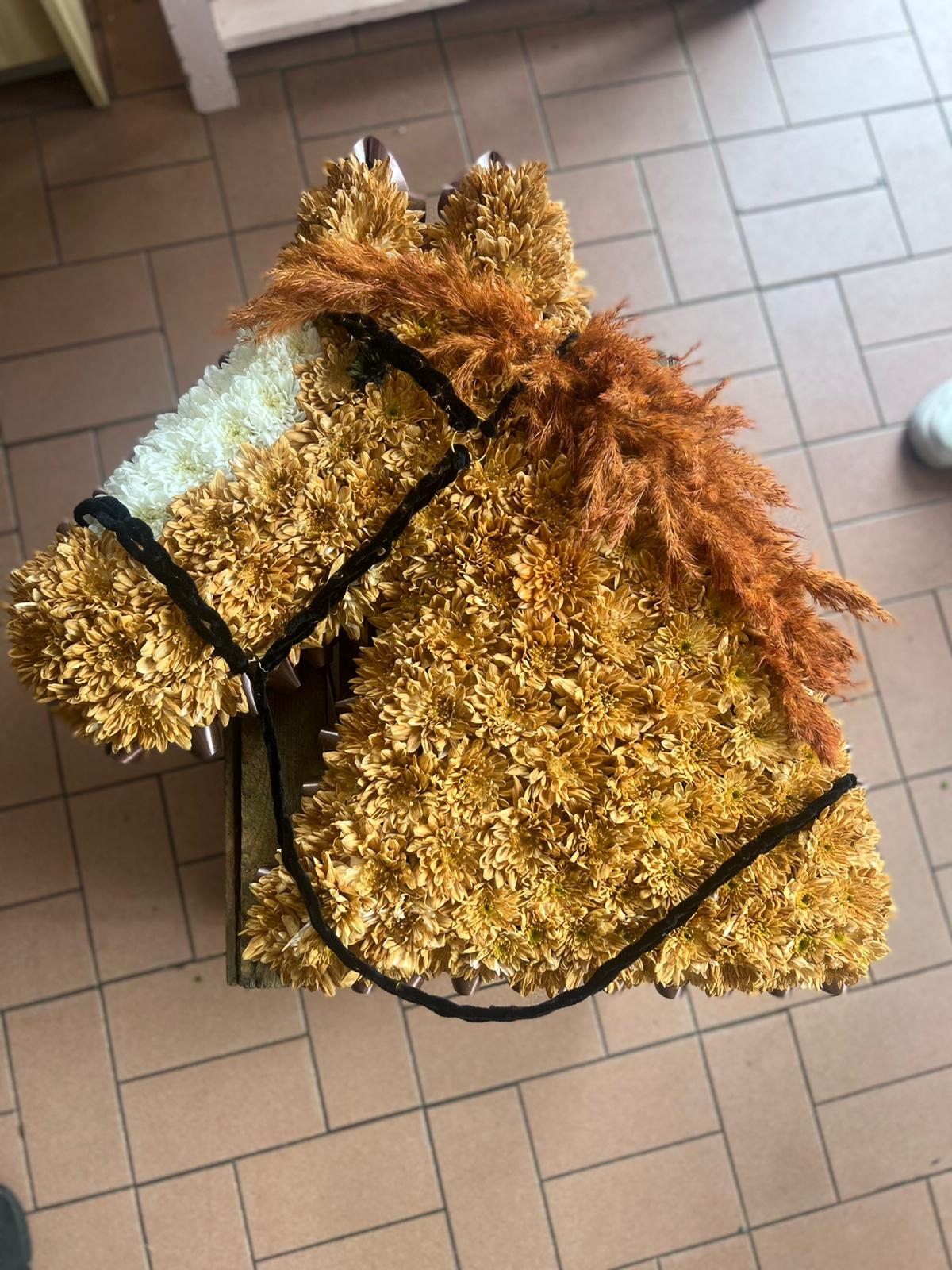 Animal Flower Arrangements - Horse Funeral Flowers