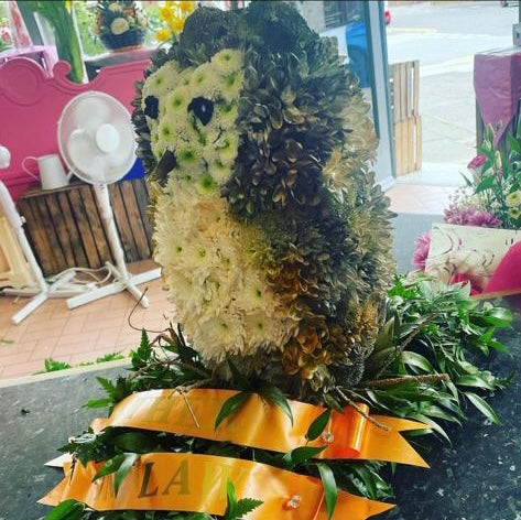 Owl Shaped Flower Arrangements - Owl Funeral Flowers