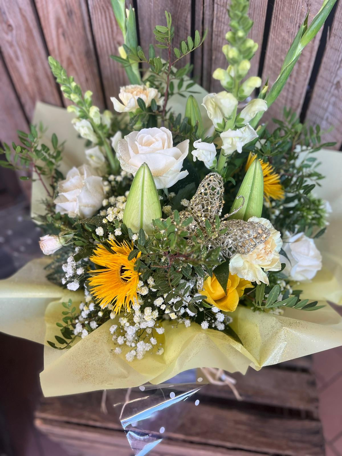 Mixed Beautiful Flower Bouquet - White and Yellow Flowers