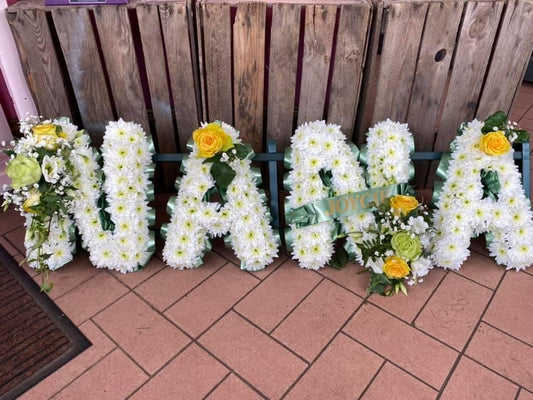 Nana Funeral Flowers Letters