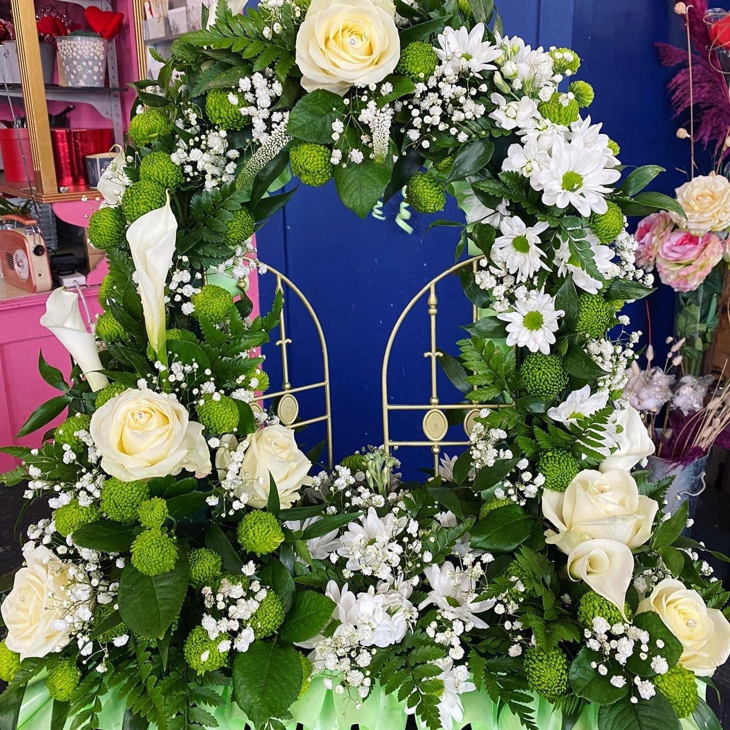 Flower Arch for Funeral - Flowering Arches Multiple Colours