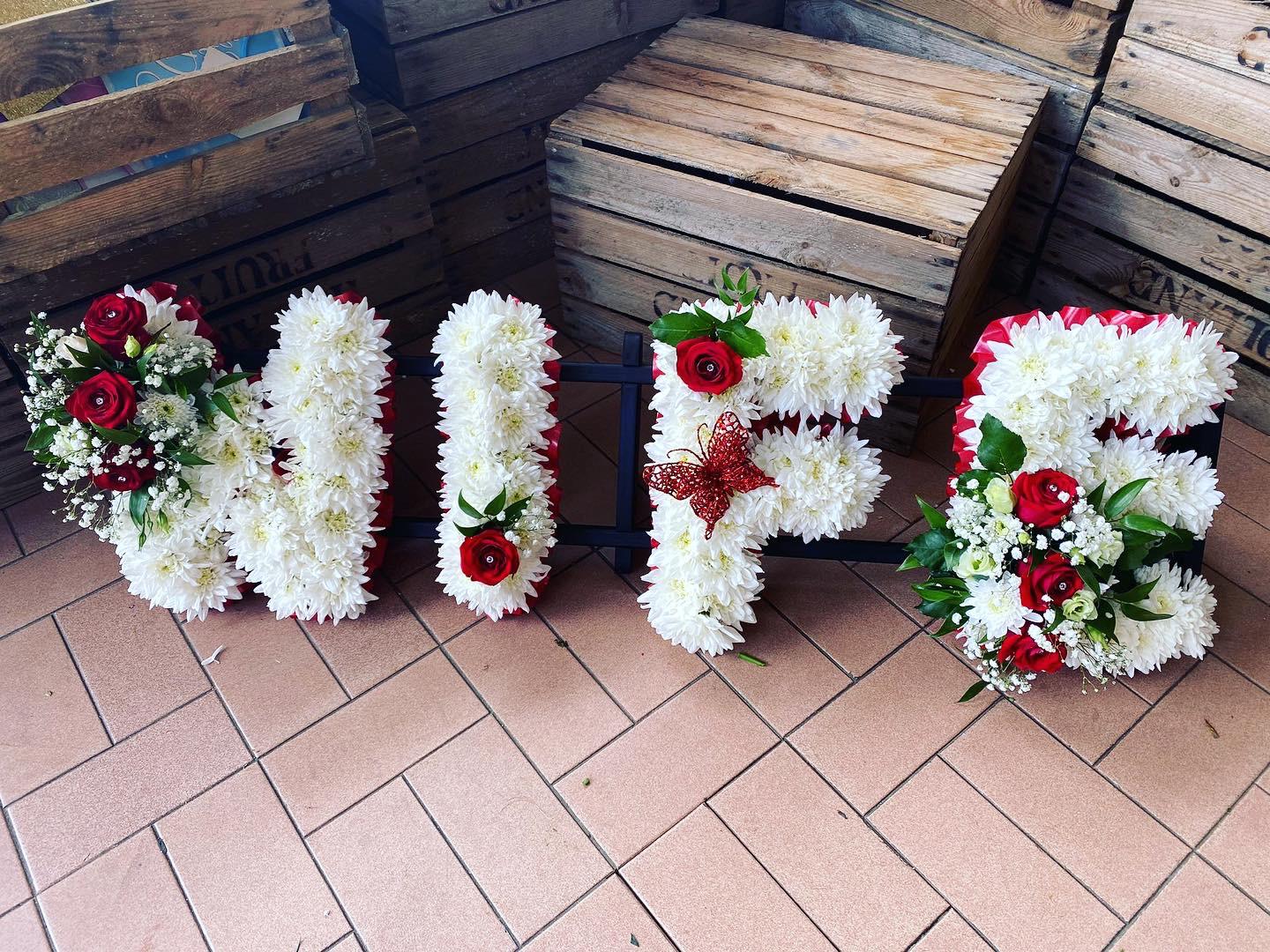 Funeral Flowers Letters - Funeral Flowers Wife