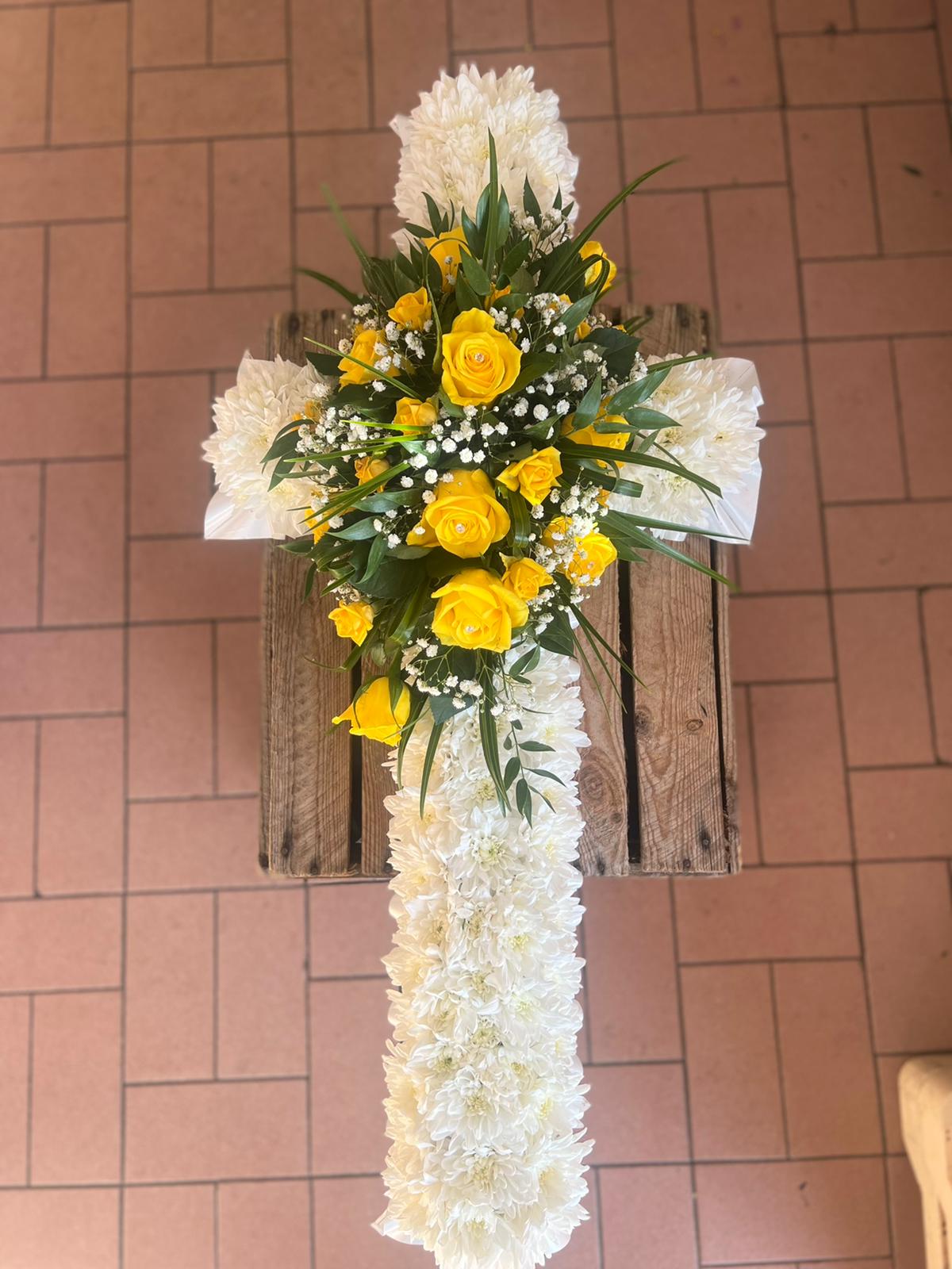 Funeral Cross Flowers